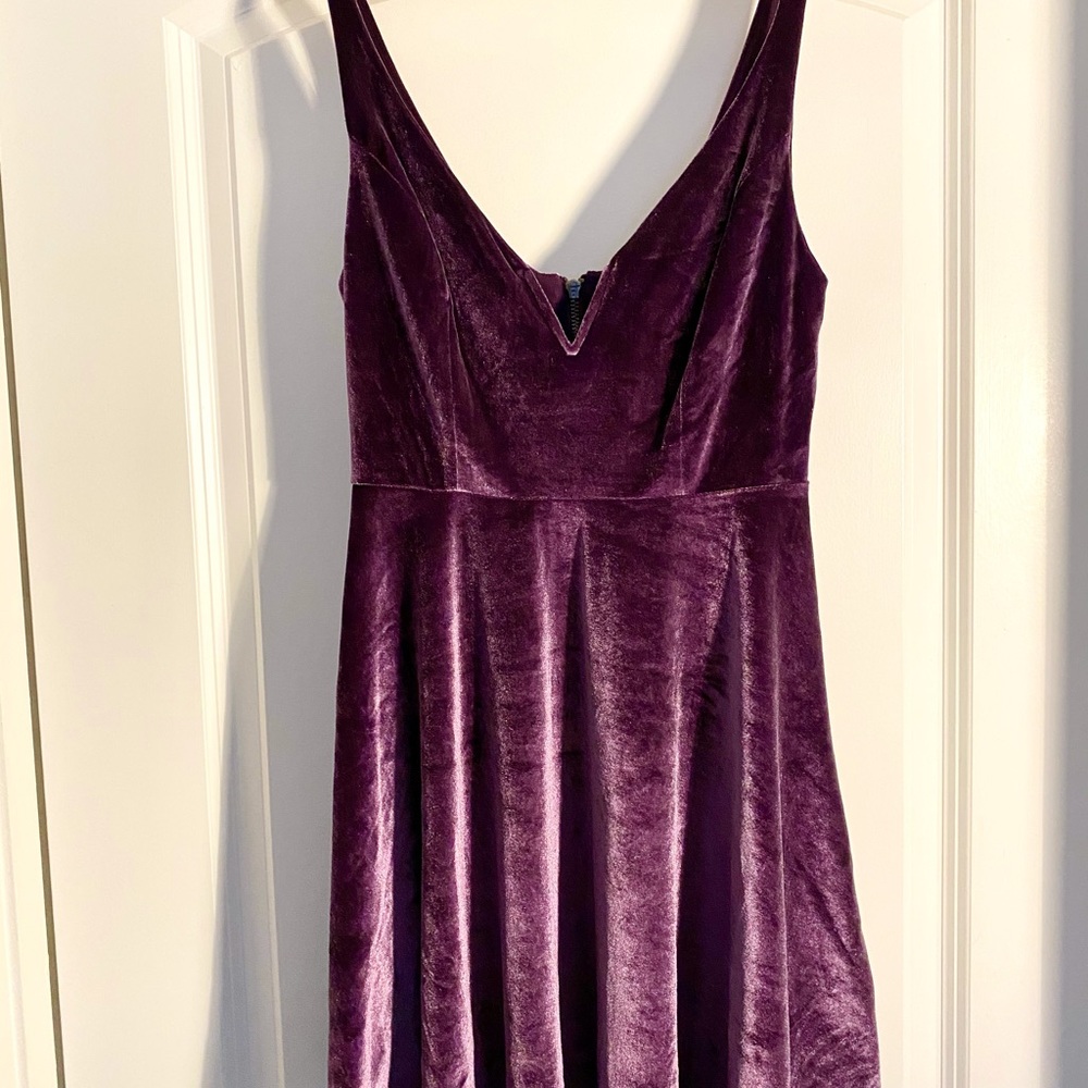 purple velvet dress
